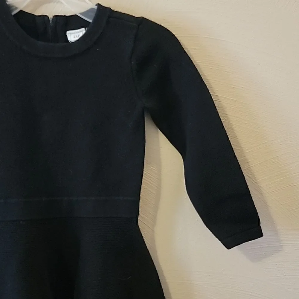 BABY GAP BLACK LONG-SLEEVE SWEATER DRESS, SIZE 18-20 MONTHS